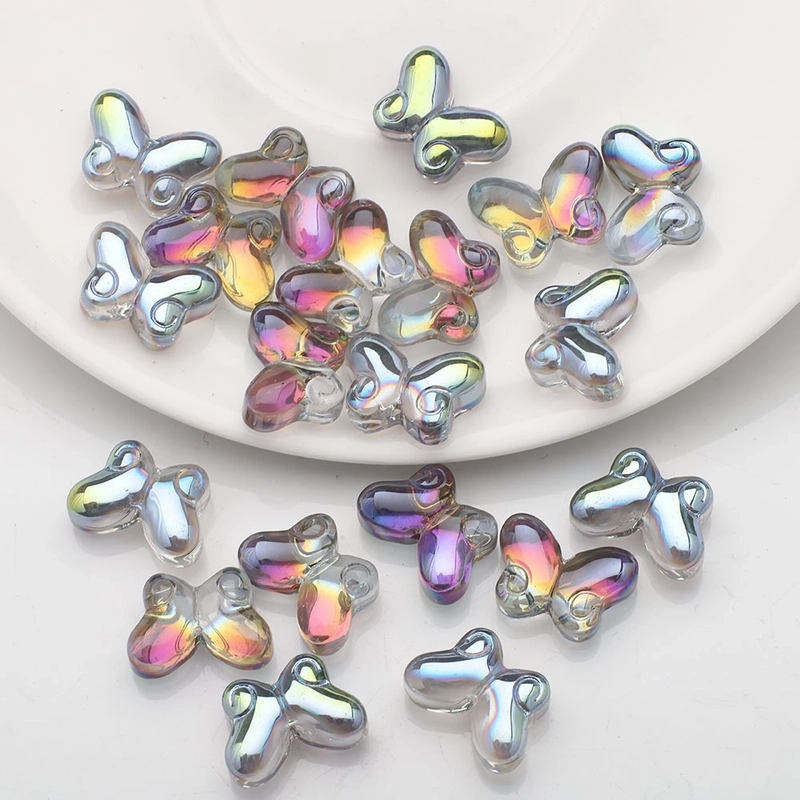 20 PCS/Package 10x14mm Glass Butterfly Beads
