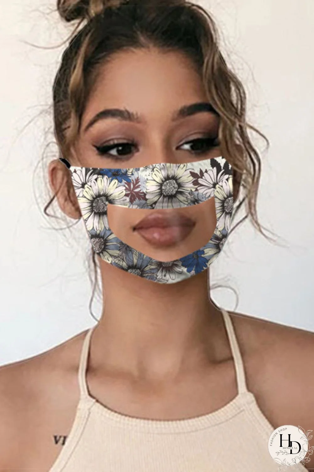 Black Fashion Sweet Cute Mixed Printing Face Protection
