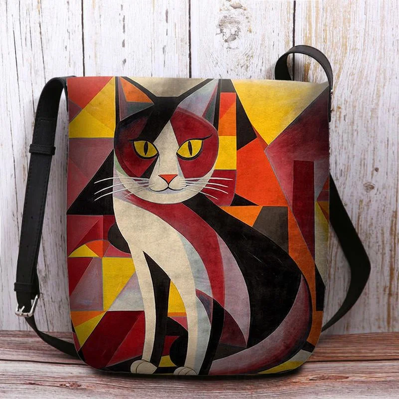 Style & Comfort for Mature Women Women's Cat Print Crossbody Bags Shoulder Bags