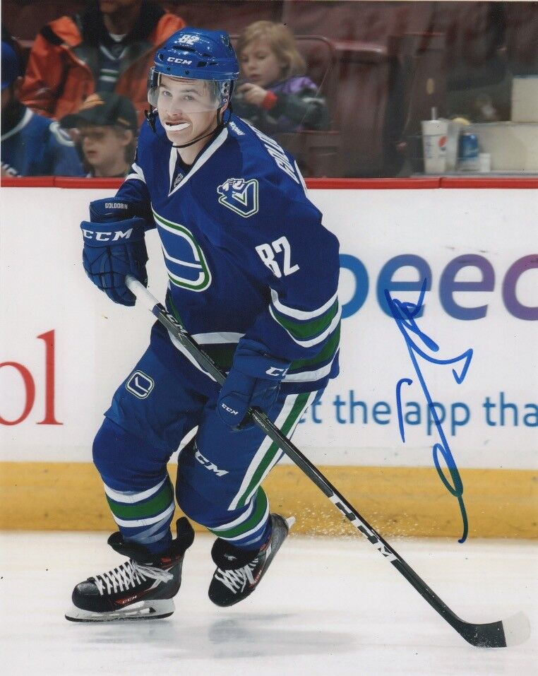 Vancouver Canucks Nikolay Nikolai Goldobin Signed Autographed 8x10 Photo Poster painting COA #1