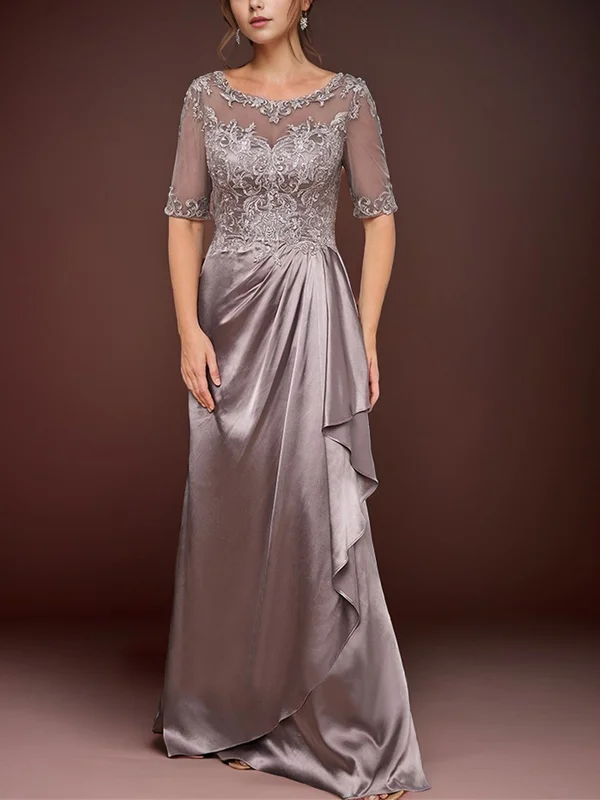 Round Neck Lace Maxi Dress