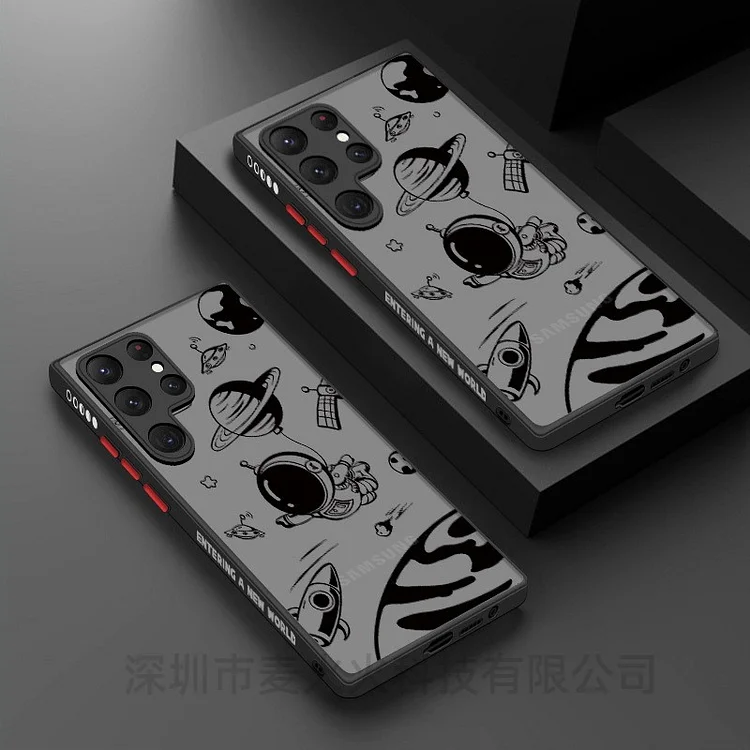 Graffiti line astronaut phone case, suitable for Samsung phones with a skin friendly feel