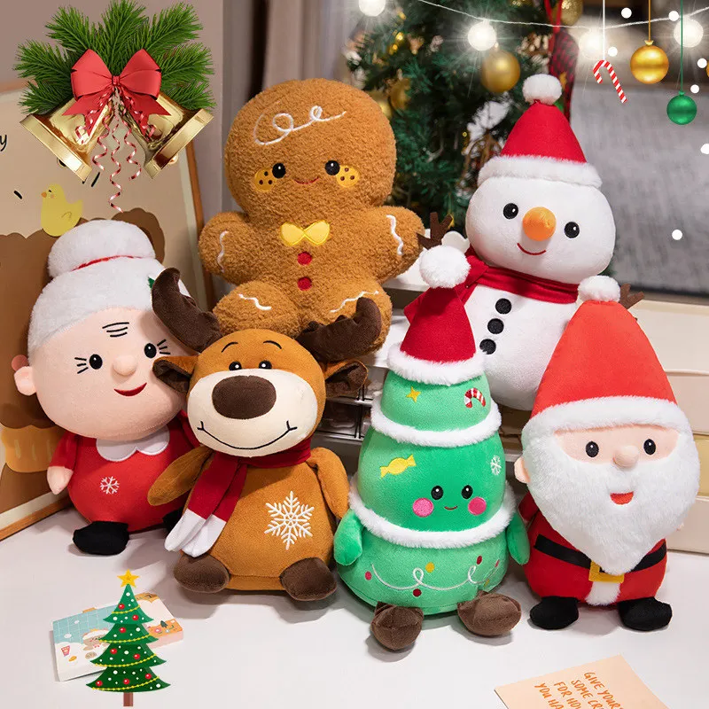 Tegooe Christmas Plush Toy Collection - Stuffed Animal Dolls for Kids Home Decor