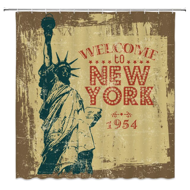 

Shower Curtain – Retro Statue of Liberty-180*180cm, 501 Original