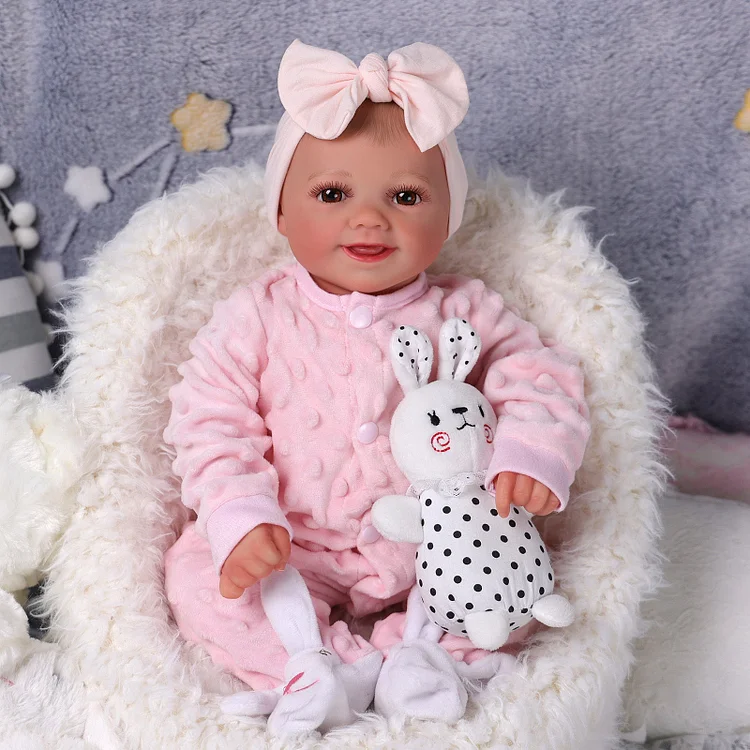 Babeside Sunny & Mia 17" Realistic Reborn Baby Dolls Girl Smiling Twins Adorable