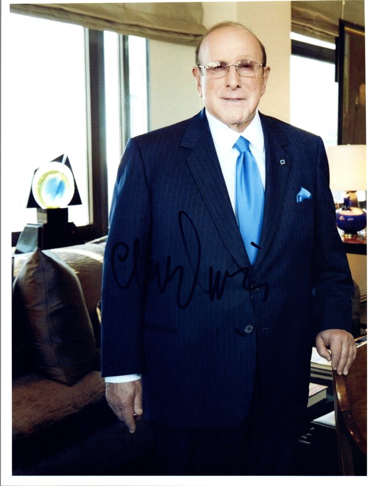 Clive Davis Signed Autographed 8x10 Photo Poster painting Record Producer COA VD