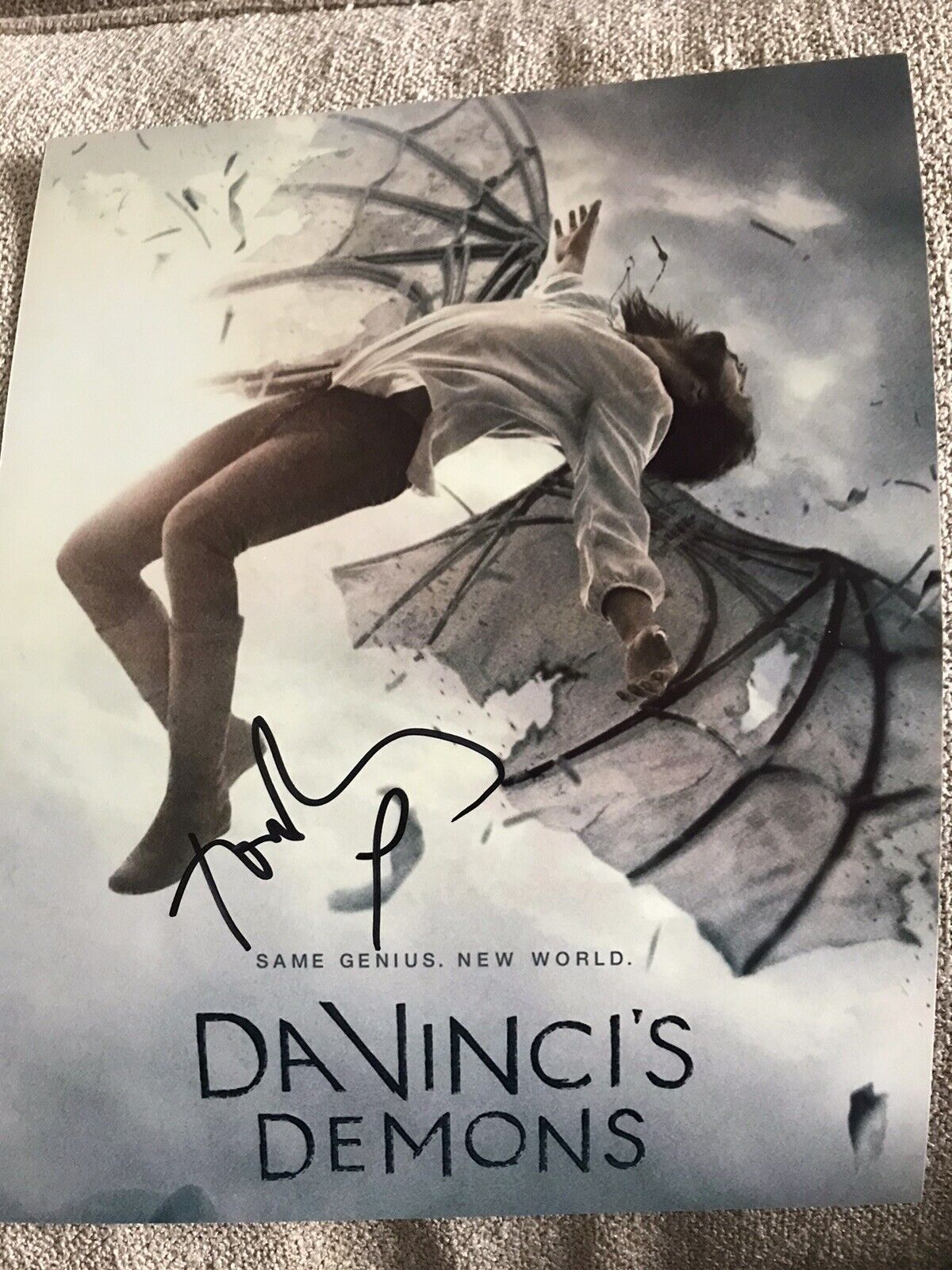 TOM RILEY SIGNED 10x8 DA VINCI'S DEMONS Photo Poster painting