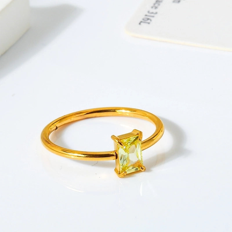 Minimalist Geometric Titanium Steel Rings