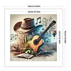 Guitar Hat-11CT Stamped Cross Stitch 50*50cm/19.69*19.69in tapestrymarket