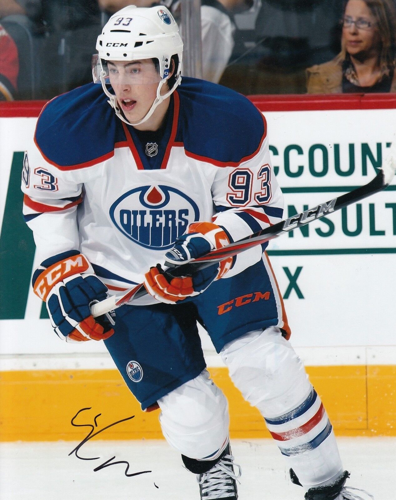 RYAN NUGENT-HOPKINS signed (EDMONTON OILERS) HOCKEY 8X10 Photo Poster painting W/COA #3