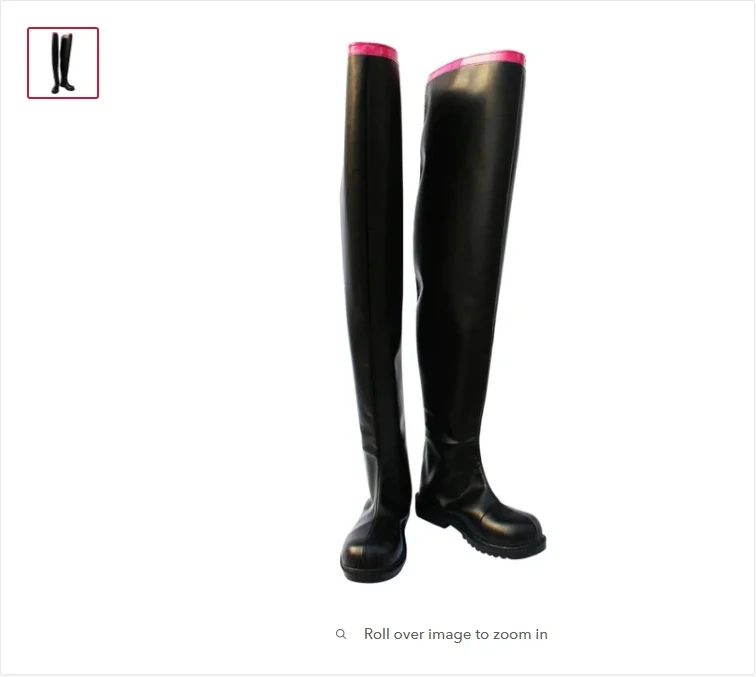 Vocaloid Miku Cosplay Black Boots Shoes