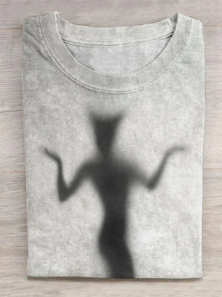 Teecade Teecade  Black Shadow of Girl-1 T-shirt