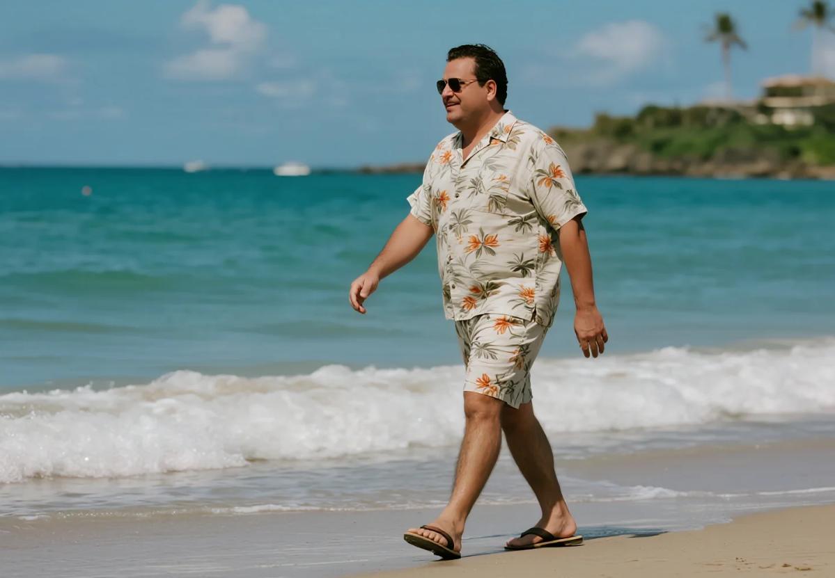 casual big and tall short sets for men