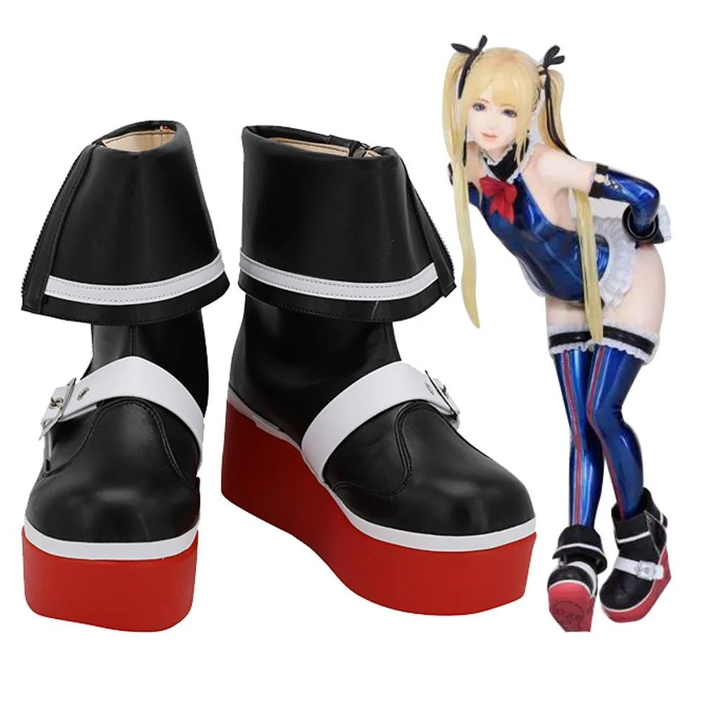 Game Dead Or Alive 5 Marie Rose Anime Party Boots Cosplay Shoes