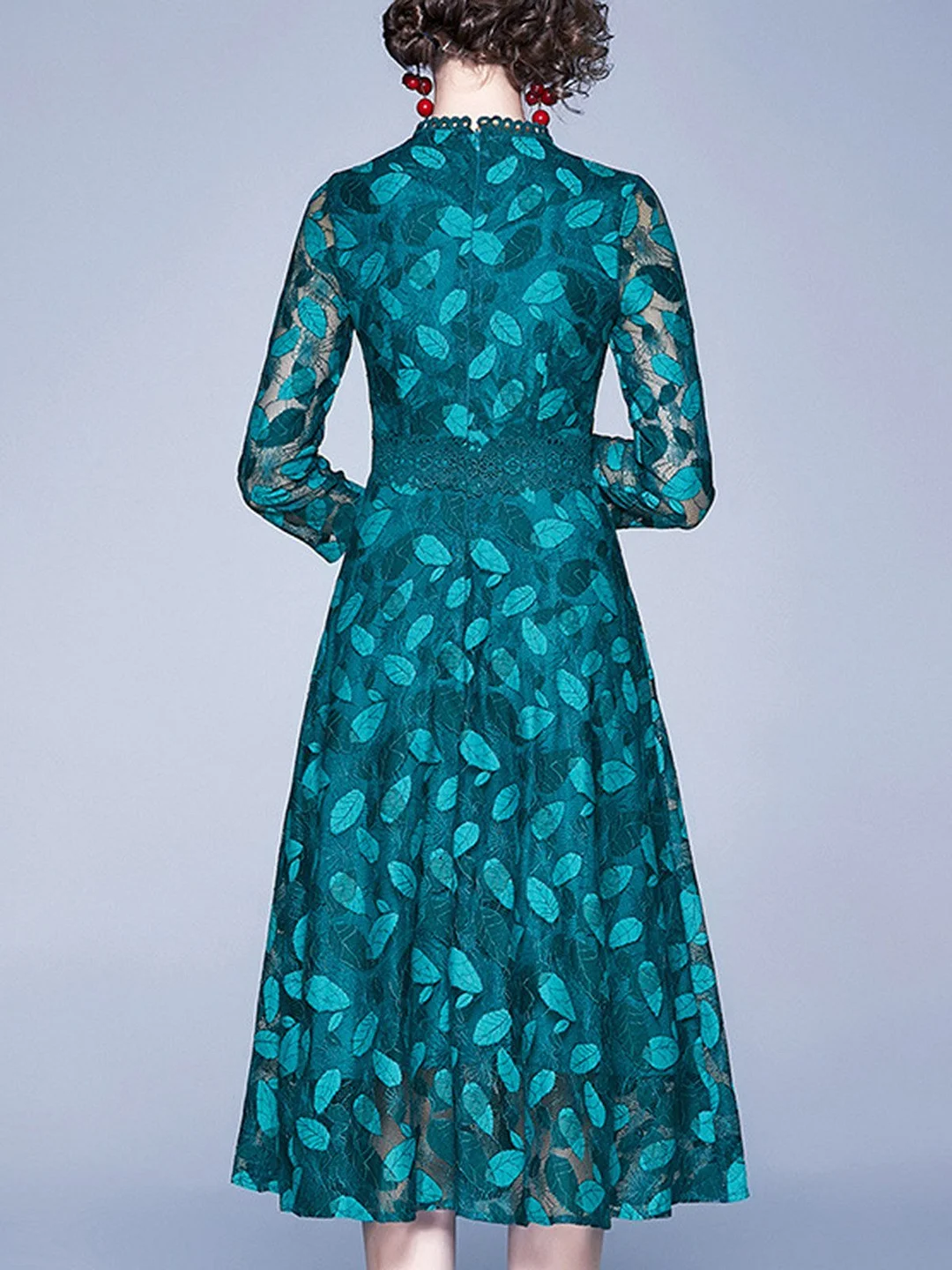 Green Dresses A-Line Elegant Paneled Dresses