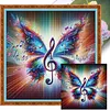 Colorful Musical Butterfly-11CT Stamped Cross Stitch 40*40cm tapestrymarket