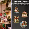 Diamond Painting Fridge Magnets Kit Christmas 6Pcs Pearl Resin DIY Craft