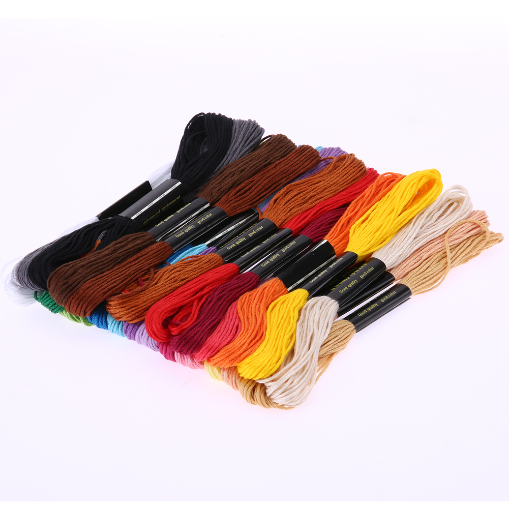 24 ColorsCross Stitch Threads Embroidery Kit от Peggybuy WW