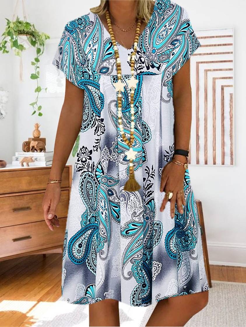 Women Long Sleeve V-neck Graphic Floral Printed Top