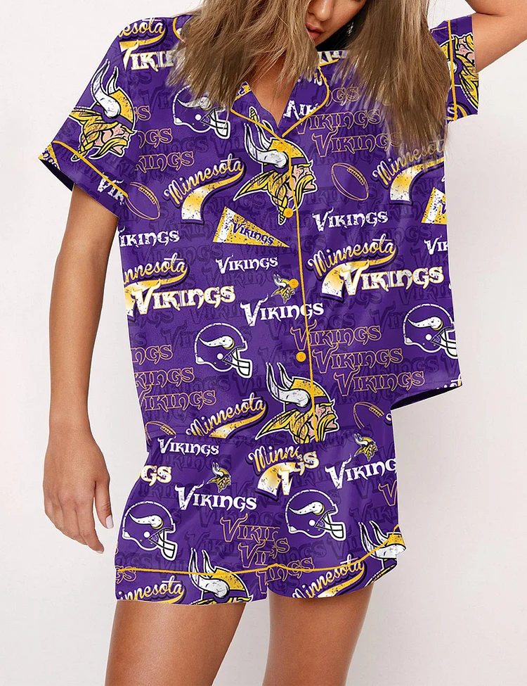 Women's Minnesota Vikings Football Pajama Set