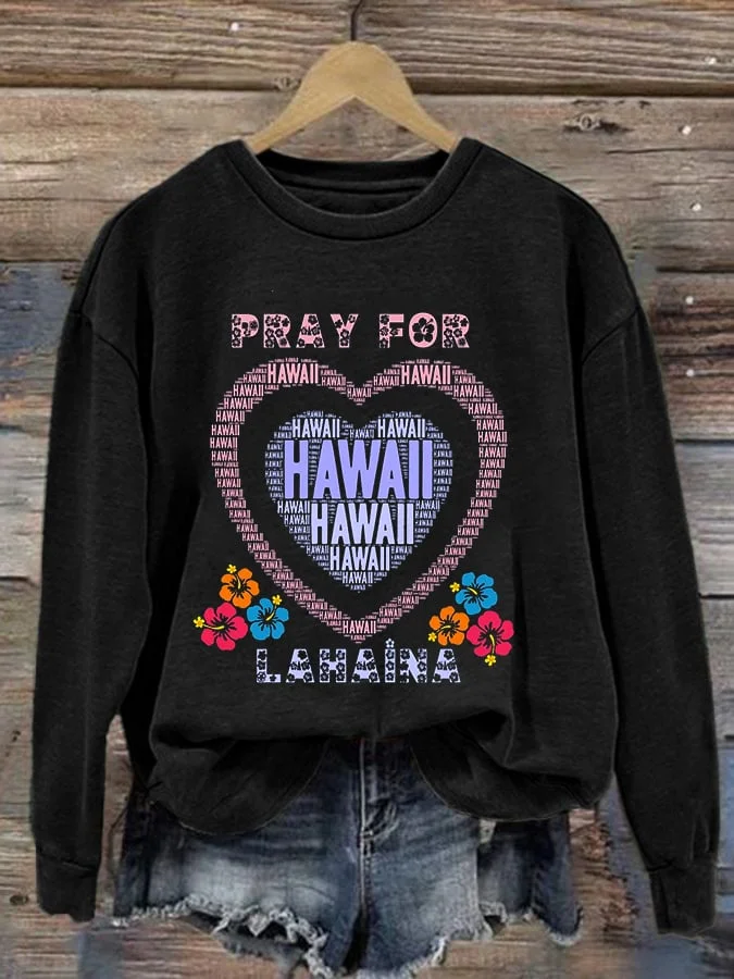 Women's Maui Strong Print Casual Sweatshirt