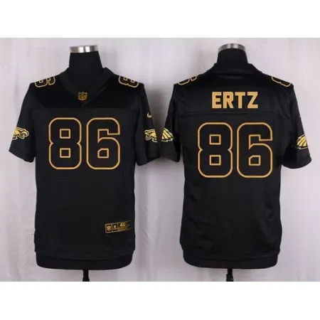 Eagles #86 Zach Ertz Black Men's Stitched NFL Elite Pro Line Gold Collection Jersey