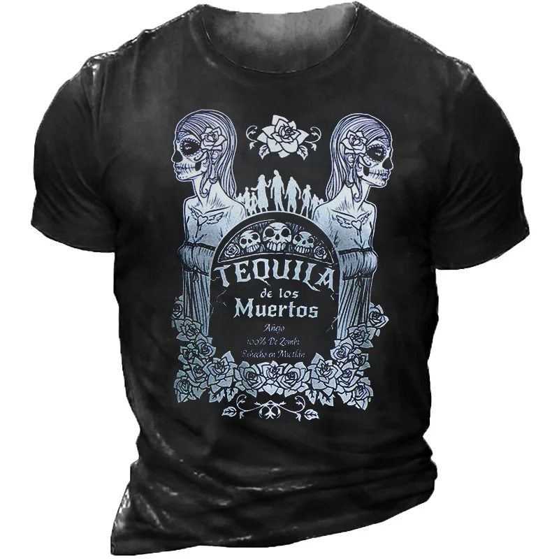 Men's Casual Style Printed Short Sleeve T-shirt