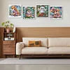 (US Local)4pack Xmas Animal-Crystal Rhinestone Diamond Painting(30x30cm)