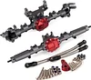 AMK Aluminum Alloy 1/10 RC Crawler AR44 SCX10 II 90047 90046 AX90060 Builders Kit Upgrade (Red Axle Set)