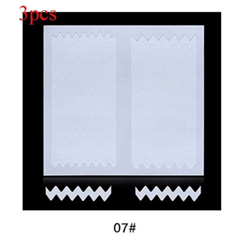 1 Sheet White French Manicure Strip Nail Art Form Fringe Tip Guides Sticker DIY Line Tips Decoration Tool-Nail Inspo