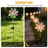Solar Rainbow Pinwheel Garden Light Waterproof Colorful Spinning Windmill Light Easy To Install for Lawn Patio Walkway Flower Bed Decor