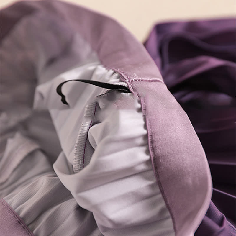 Gradient Color High Waist Pleated Skirt