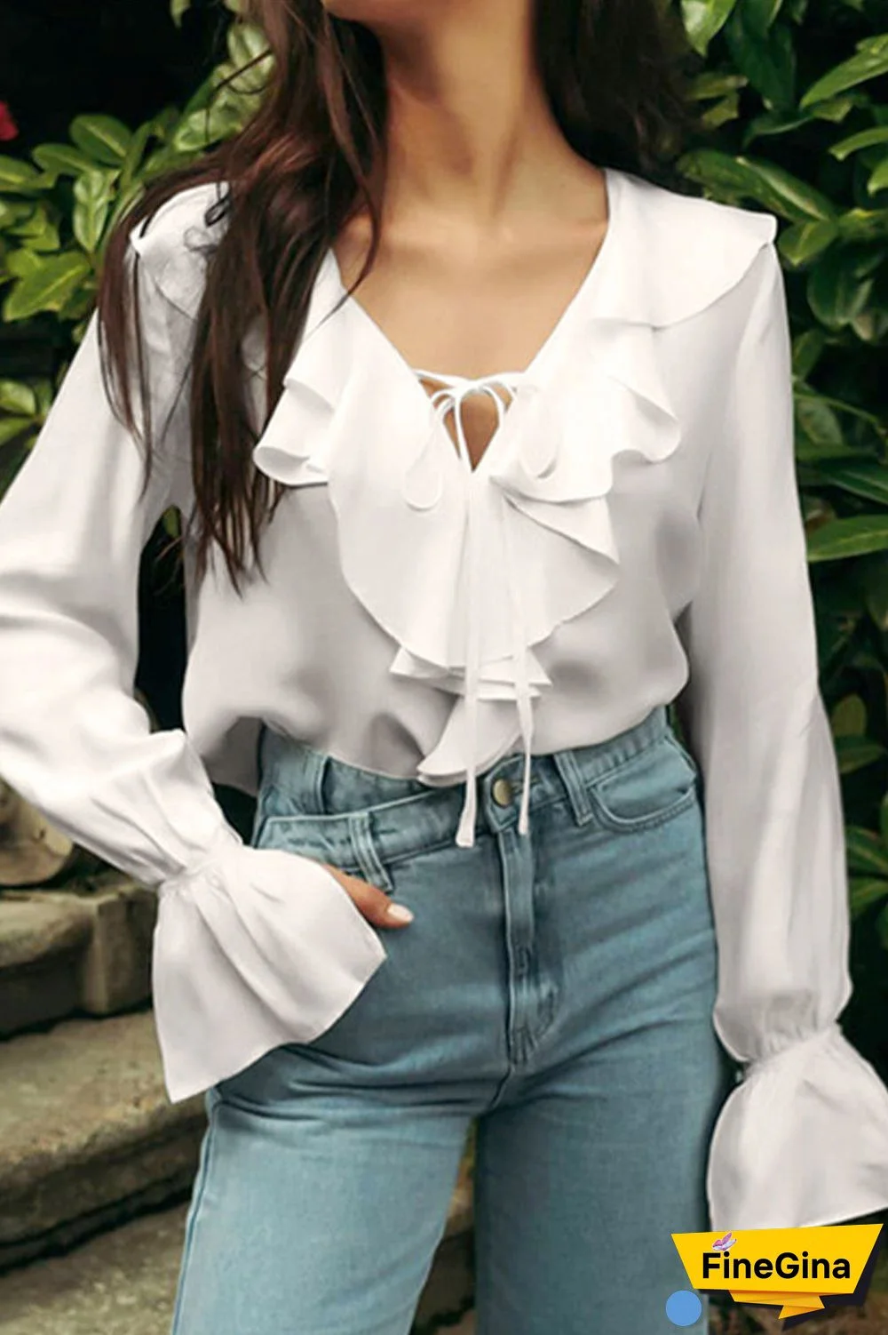 Elegant Simplicity Solid Flounce Halter Tops
