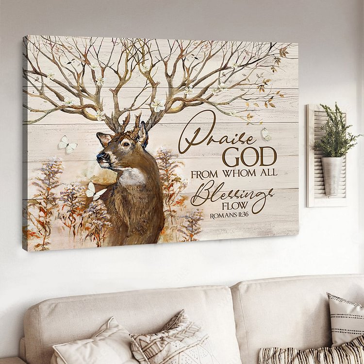 Deer drawing, White butterfly, Bible verse, Praise God from whom ...
