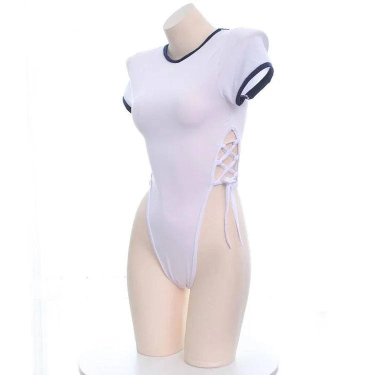 Lace Up Lingerie Hollow Out Anime Cosplay - Modakawa Modakawa