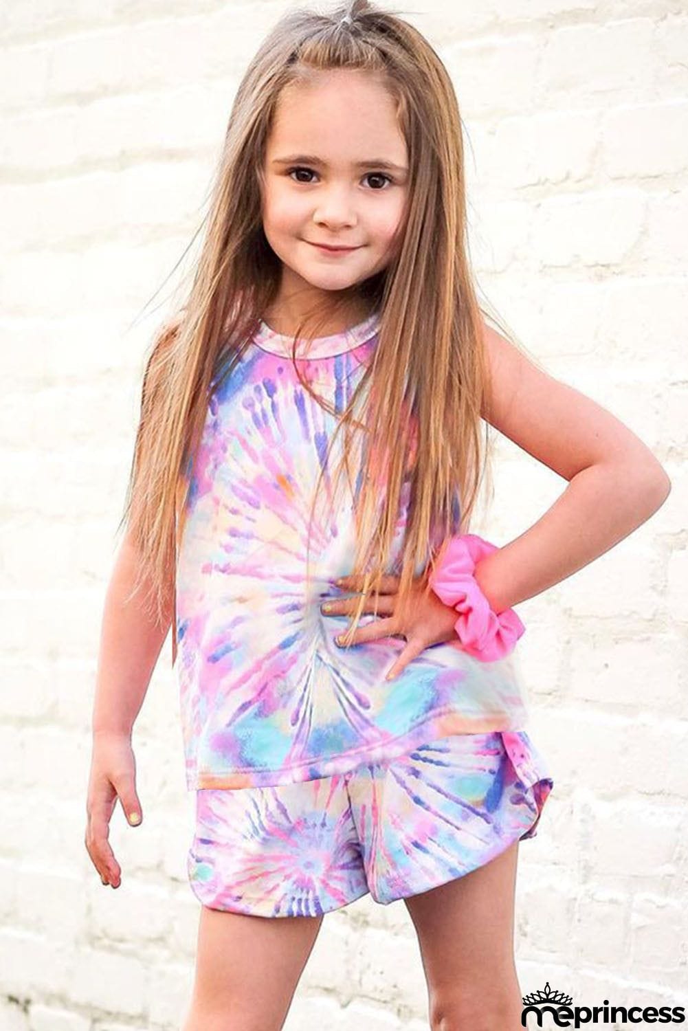 Tie dye Vest and Shorts Kid's Lounge Set
