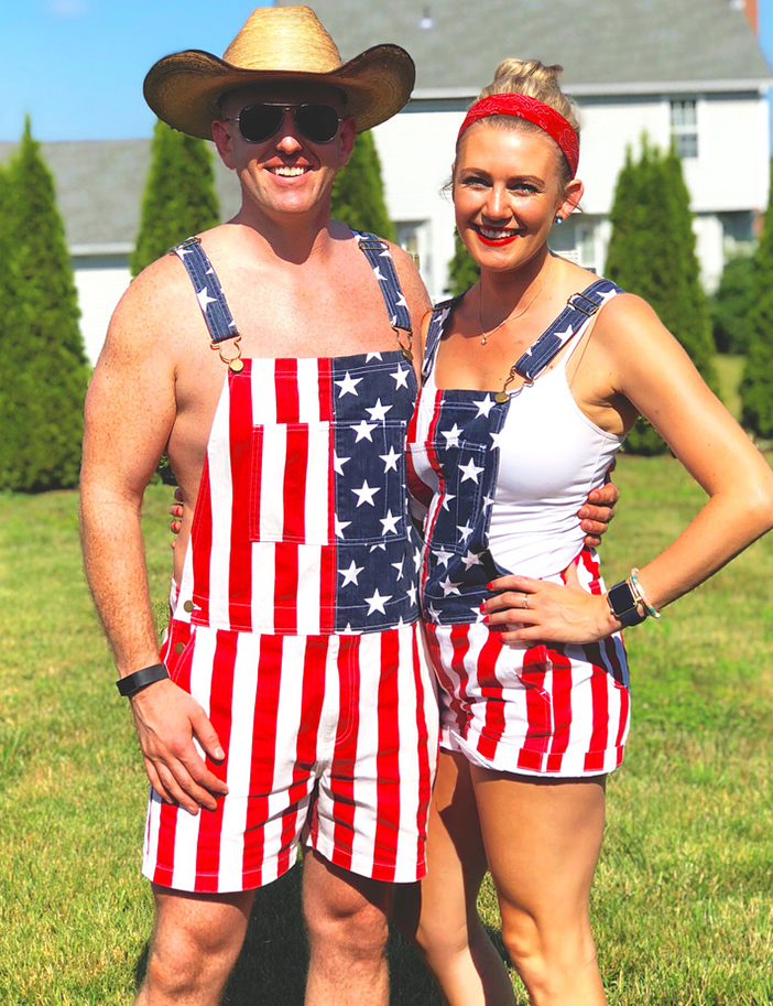 American Flag Unisex Romper