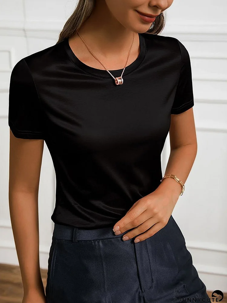 V Neck Short Sleeve Tee T-Shirt