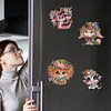 6pcs Acrylic Special Shape Animal Diamond Painting Fridge Magnet