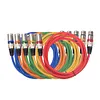 5pcs 3Pin XLR Cable Male to Female M/F Foil+Braided Shielded Audio Cable