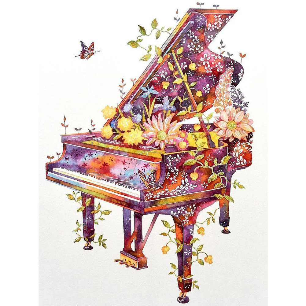 

(Multi-Size) Piano - Round/Square Drill Diamond Painting 30*40CM/40*50CM, Round diamond 30*40cm, 501 Original