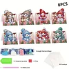 8PCS DIY Diamond Art Greeting Cards Xmas Congratulations Cards & Gifts (Snowman)