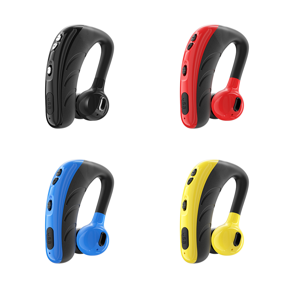 

P13 Bluetooth-compatible Headset Wireless Hands Free Earpiece with Built-in Microphone, Red, 501 Original