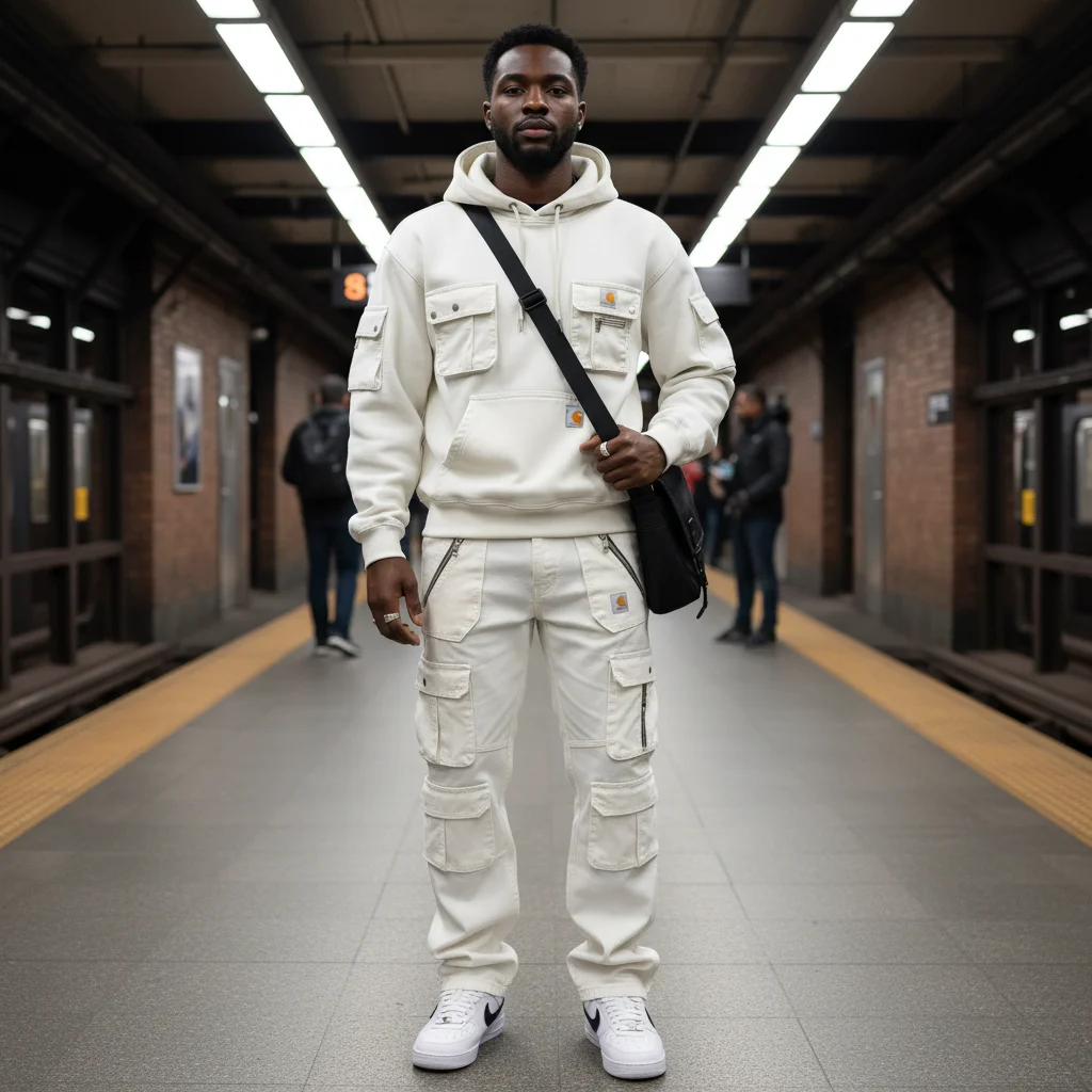 Street Style Multi-functional Multi-pocket Multi-zipper Retro Washed Cargo Trousers