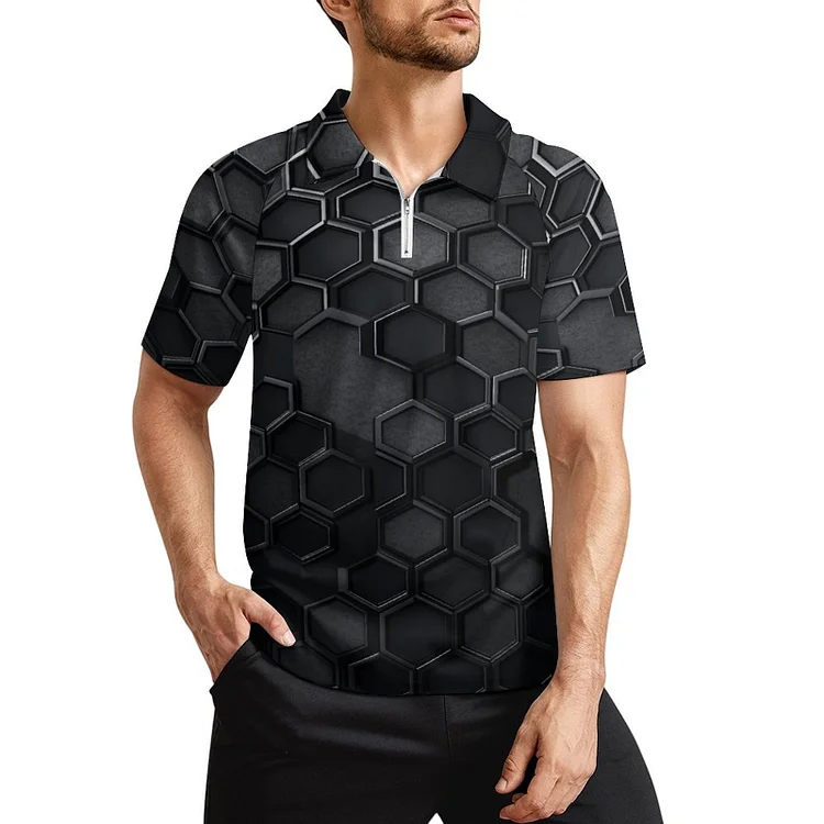 Short Sleeved Sportswear HEXAGONAL BLACK  customized, personalized, gift