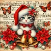 Christmas Cat - Diamond Painting - Full Round Drill (Canvas|40*40cm)