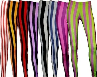 pornhint Pornhint Vertical Stripe Candy Cane Printed Leggings
