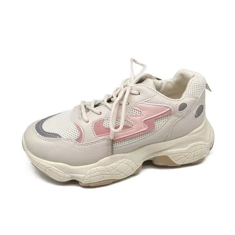 Ins wind reflective old shoes women 2021 spring sports casual shoes flat breathable comfortable women's shoes