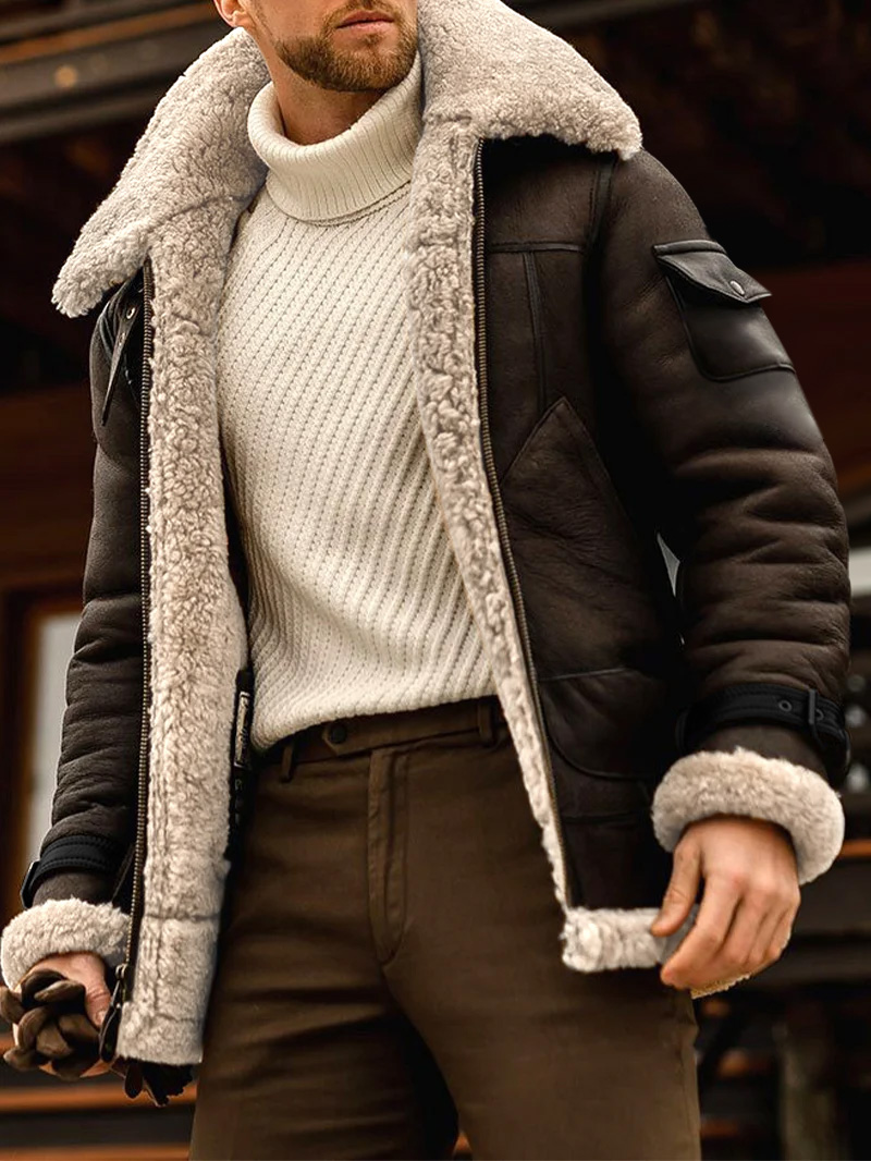 Men's Winter Lapel Thick Jacket
