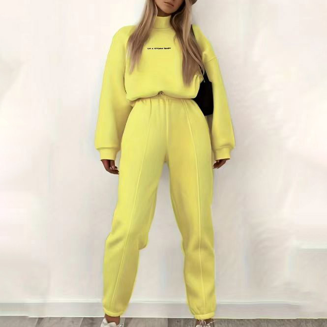 Women's Printed Sweatshirt Suit Two Piece Set